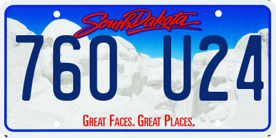 SD license plate 76OU24