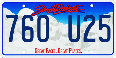 SD license plate 76OU25