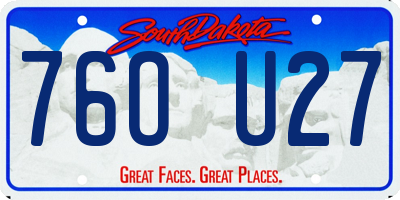 SD license plate 76OU27