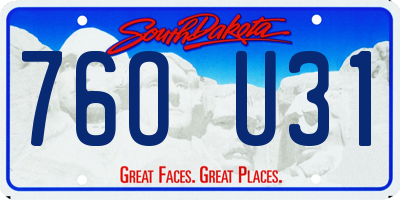 SD license plate 76OU31