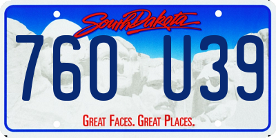SD license plate 76OU39