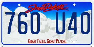 SD license plate 76OU40
