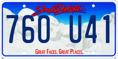 SD license plate 76OU41