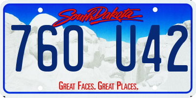 SD license plate 76OU42
