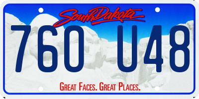 SD license plate 76OU48
