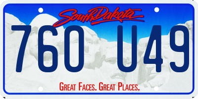 SD license plate 76OU49