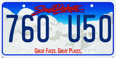 SD license plate 76OU50
