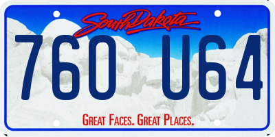 SD license plate 76OU64
