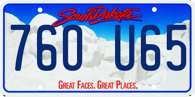 SD license plate 76OU65