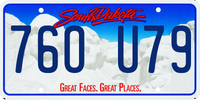 SD license plate 76OU79