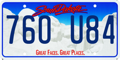 SD license plate 76OU84