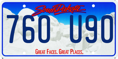 SD license plate 76OU90