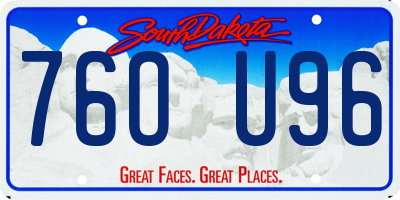 SD license plate 76OU96