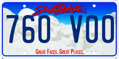 SD license plate 76OV00