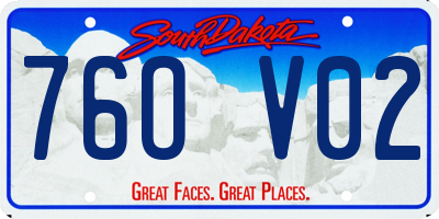 SD license plate 76OV02