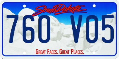 SD license plate 76OV05