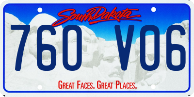 SD license plate 76OV06