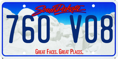 SD license plate 76OV08