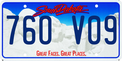SD license plate 76OV09