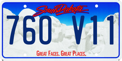 SD license plate 76OV11