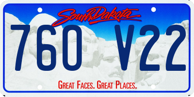 SD license plate 76OV22