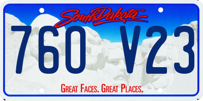 SD license plate 76OV23