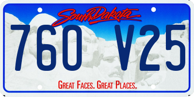 SD license plate 76OV25