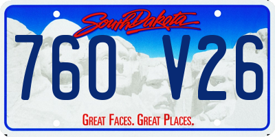 SD license plate 76OV26