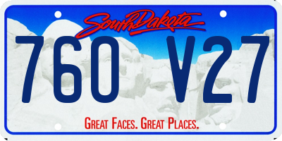 SD license plate 76OV27
