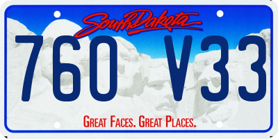 SD license plate 76OV33