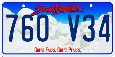 SD license plate 76OV34
