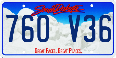 SD license plate 76OV36