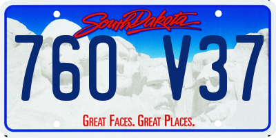 SD license plate 76OV37
