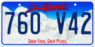 SD license plate 76OV42