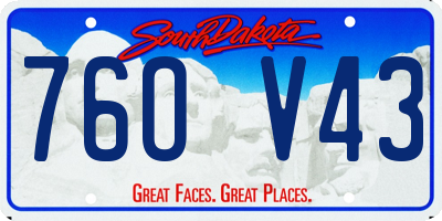 SD license plate 76OV43