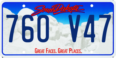 SD license plate 76OV47