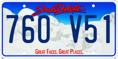 SD license plate 76OV51
