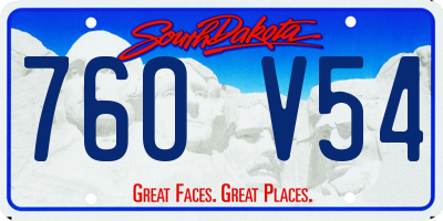 SD license plate 76OV54