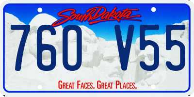 SD license plate 76OV55