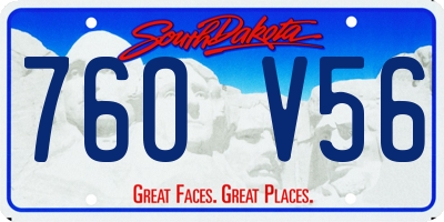 SD license plate 76OV56