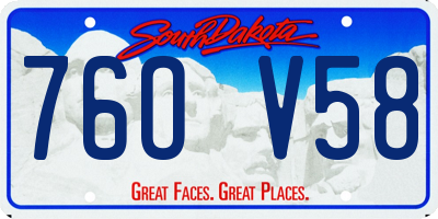 SD license plate 76OV58