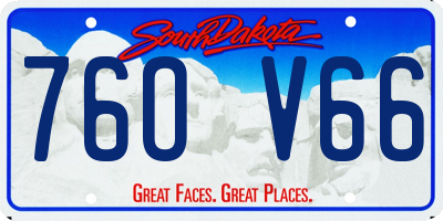 SD license plate 76OV66