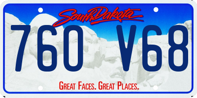 SD license plate 76OV68