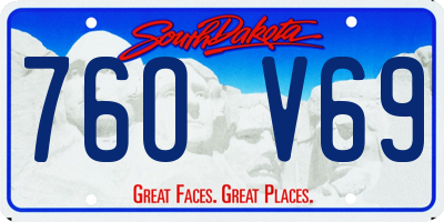 SD license plate 76OV69