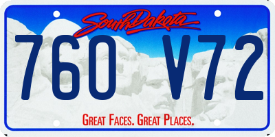 SD license plate 76OV72
