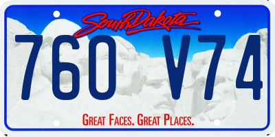 SD license plate 76OV74