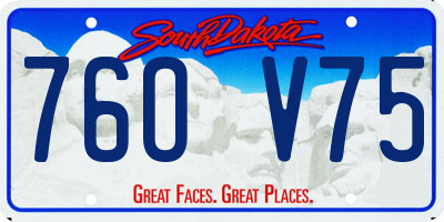 SD license plate 76OV75