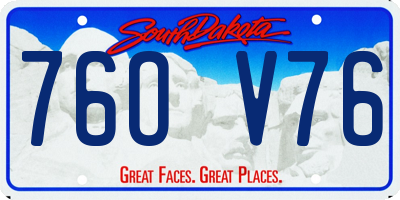 SD license plate 76OV76