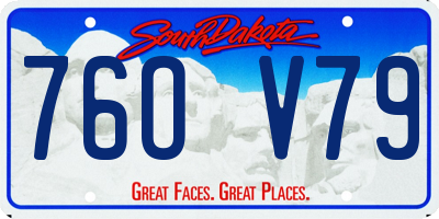 SD license plate 76OV79