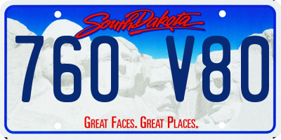 SD license plate 76OV80